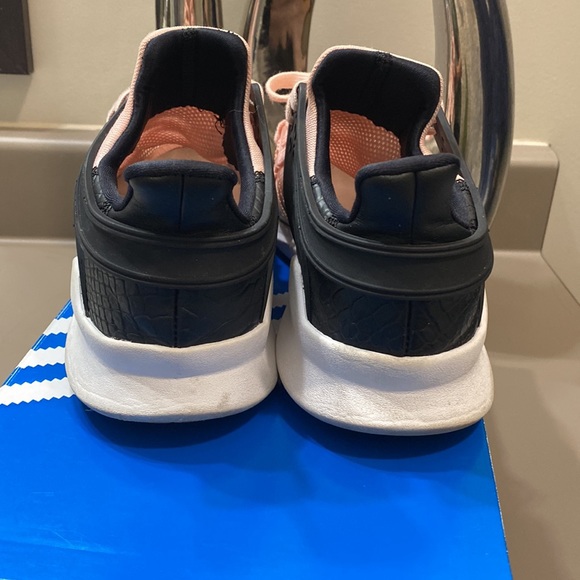 Pink/Black/White Kids Adidas EQT Support Sneakers - Picture 3 of 4